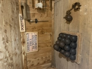 Cannon balls on display