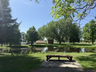 Lush green lawns at the ranch