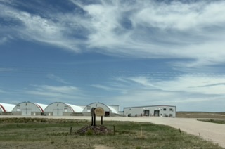 Enormous hay storage facility