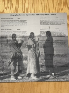 Treaty document displayed at Fort Laramie museum