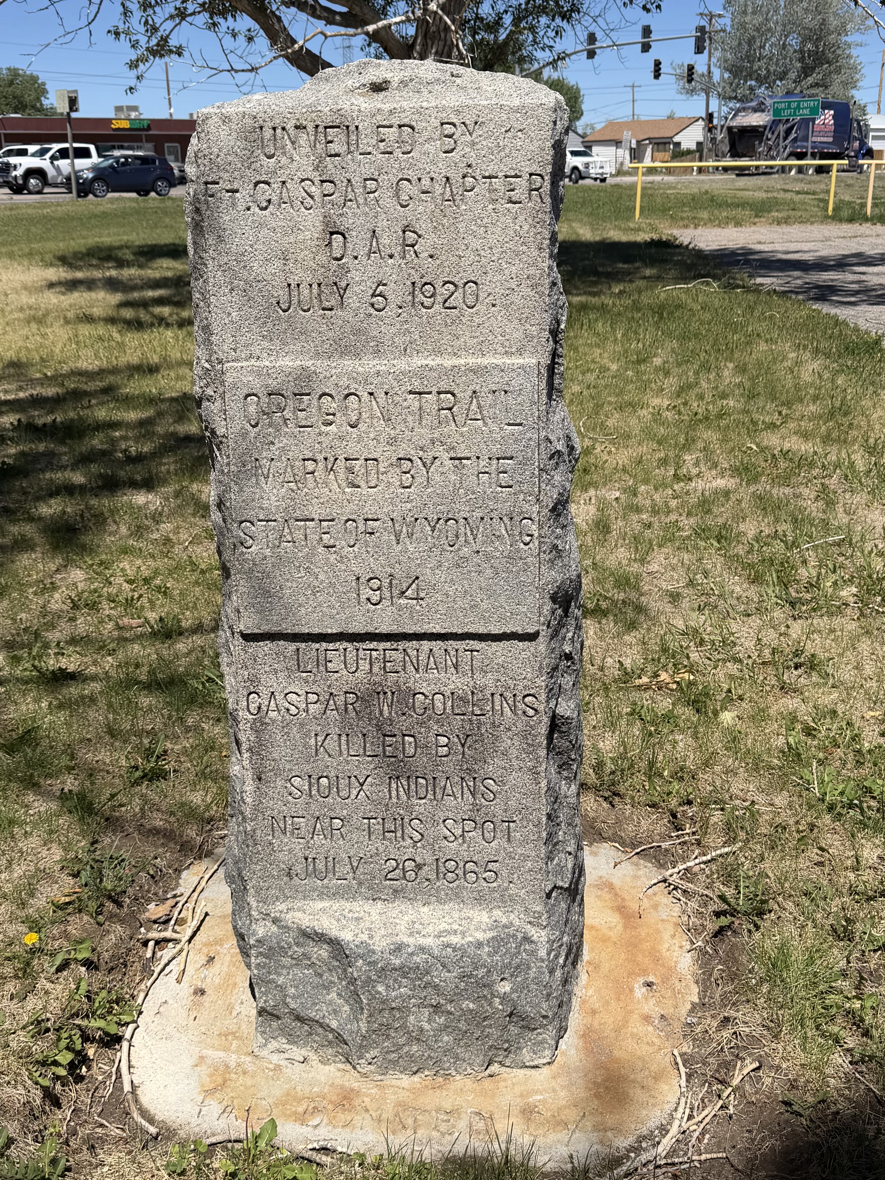 Historical marker along the road