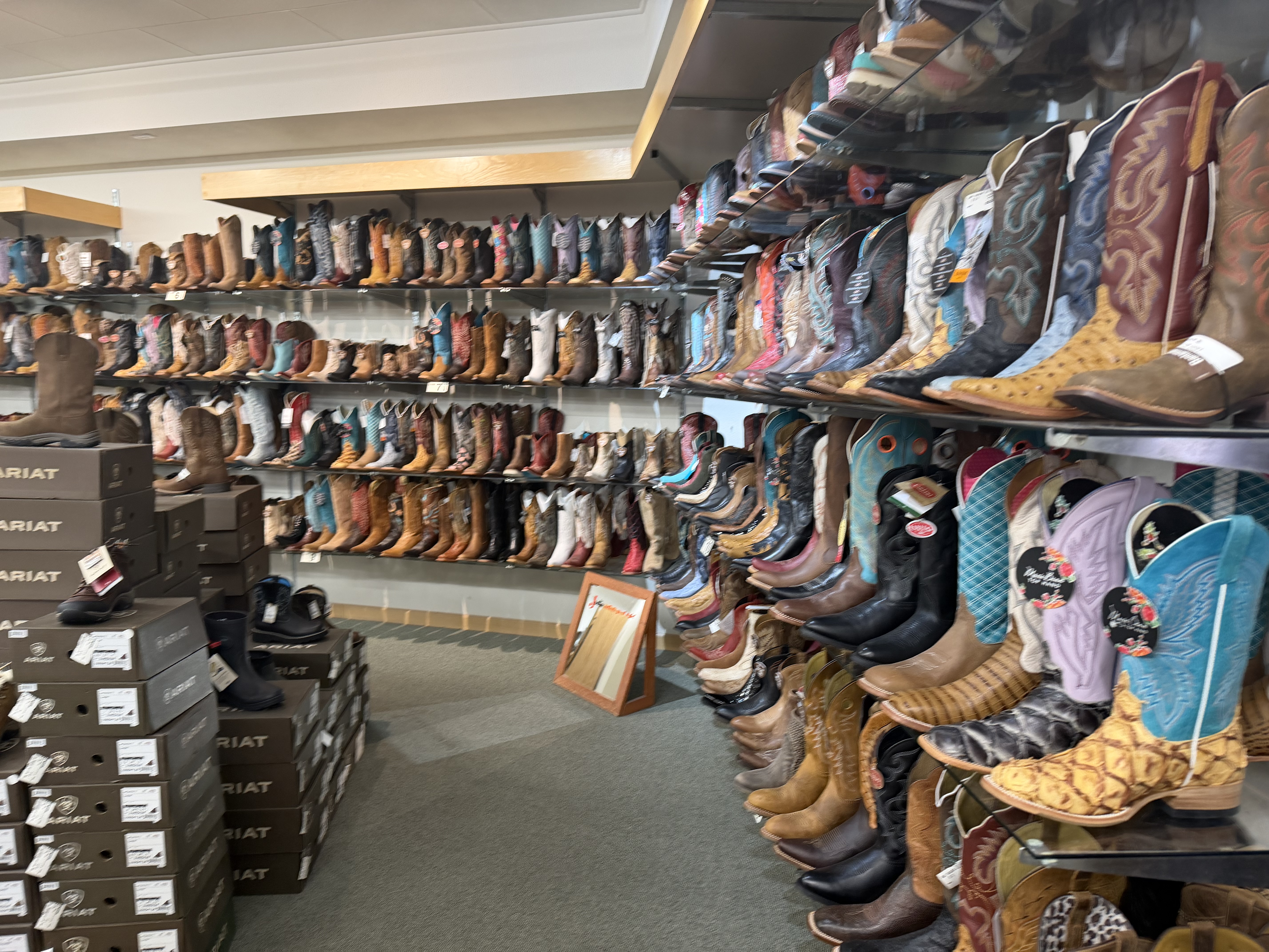 More boots on display