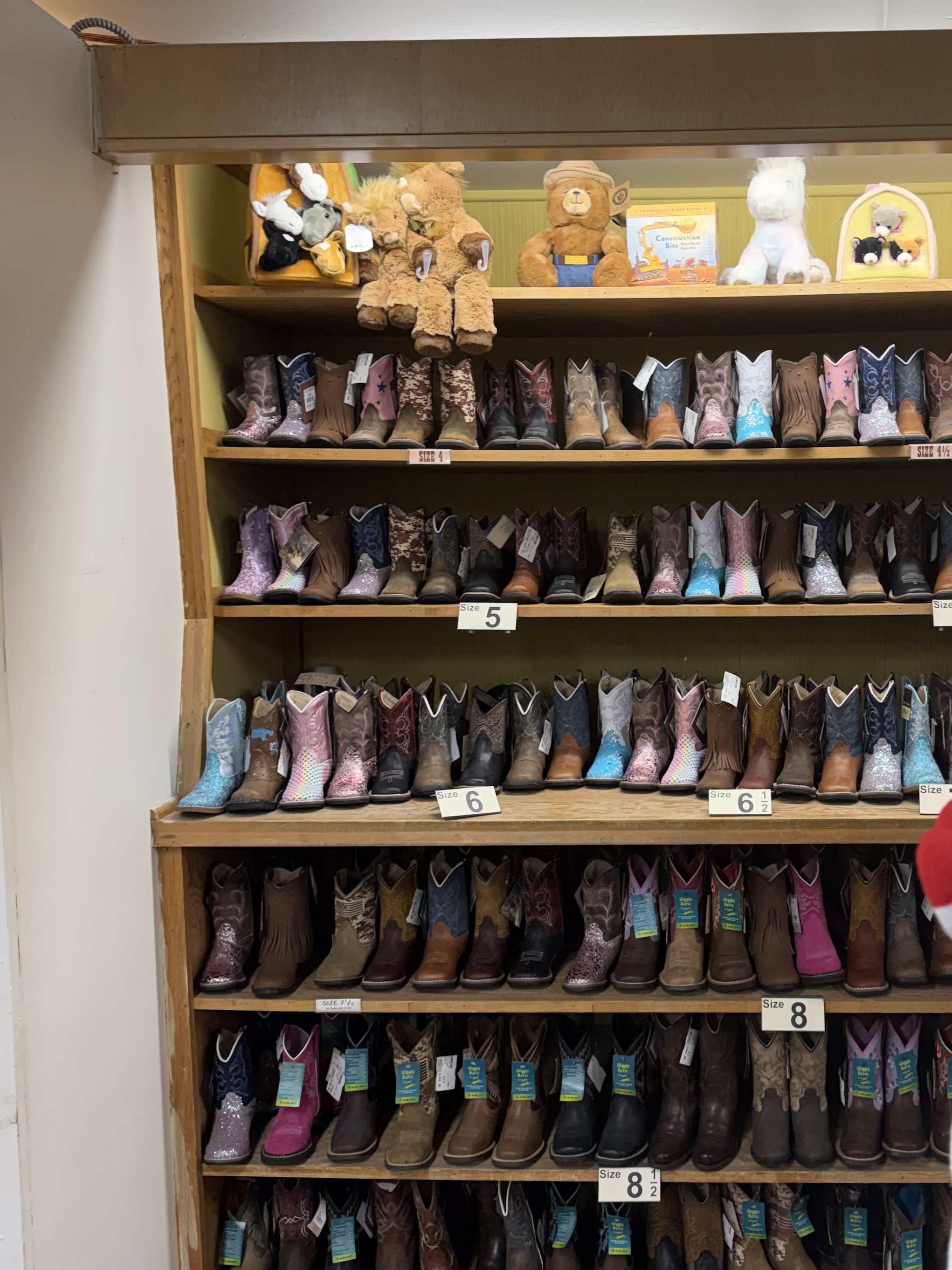 Children's boots section