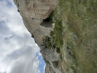 Oregon Trail ruts visible in the ground