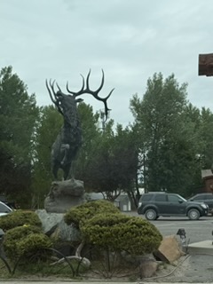Bronze statue on Lander's Main Street