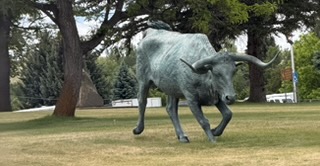 Bronze sculpture in Lander