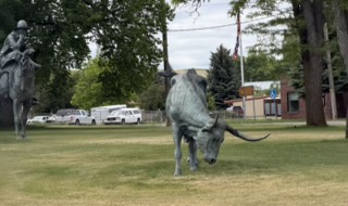 Another bronze statue