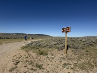 Historic trail sign along the route
