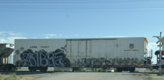 Rail cars blocking the road to Chesterfield