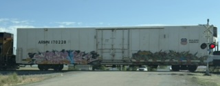 Train crossing on the way to Chesterfield, Idaho