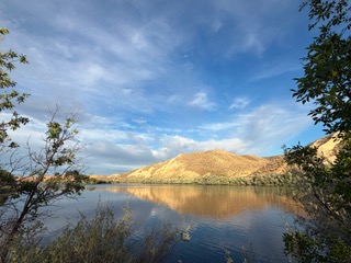 Campsite sunset near Glenns Ferry