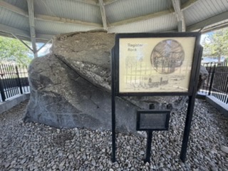 Historic engravings at Register Rock