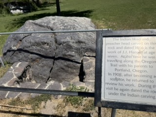 J.J. Hansen carving at Register Rock