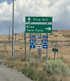 Bliss Idaho sign