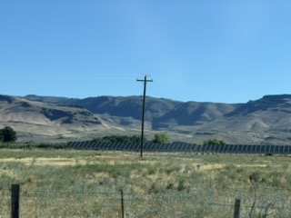 Ranch with solar panels along a back road in Idaho