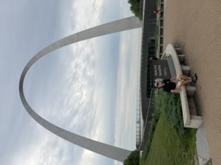 The Gateway Arch rising above St. Louis