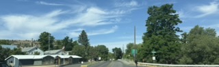 Historic building along the road to Pendleton