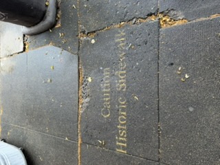 Historic sidewalk caution in Pendleton