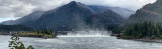 Panoramic view of Bonneville Dam
