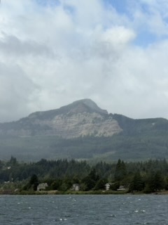 Clouds clearing over the Columbia River