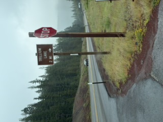 Trillium Lake road sign near Mt Hood