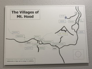 Map of villages surrounding Mt Hood