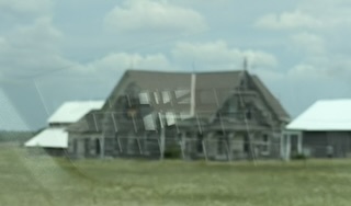 Painted quilt barn along the Nebraska highway